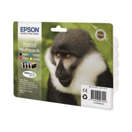 EPSON T0895 Multipack 4 cartouches encre Noir, Cyan, Magenta, Jaune - vue trois quart