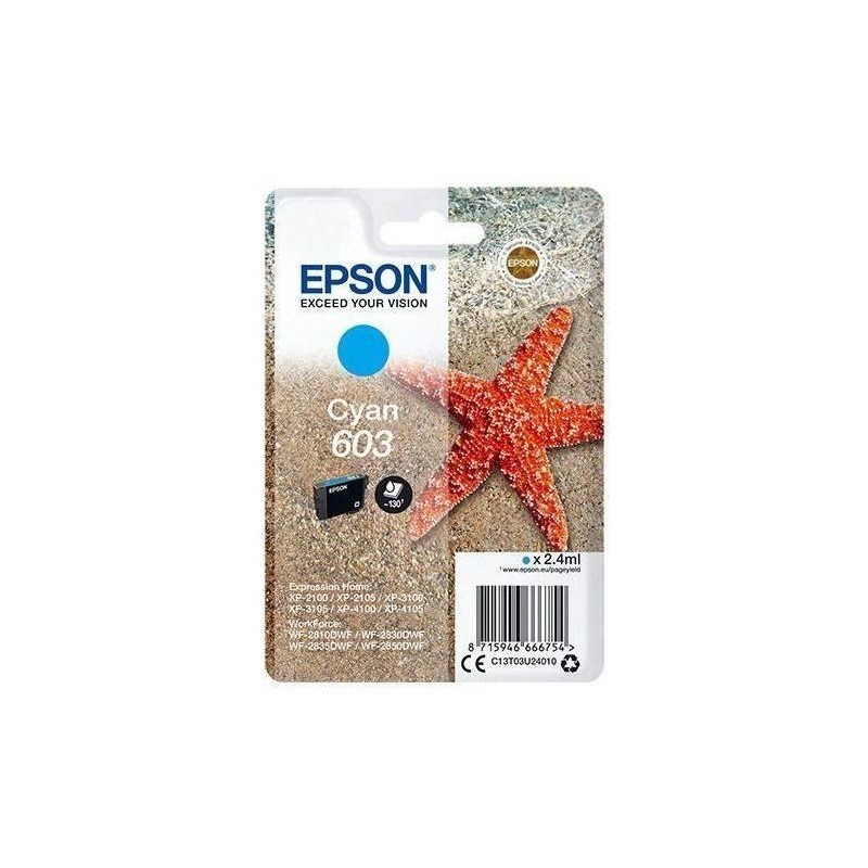  EPSON  603 Cyan Cartouche  d encre pour XP 2100 XP4100 WF  