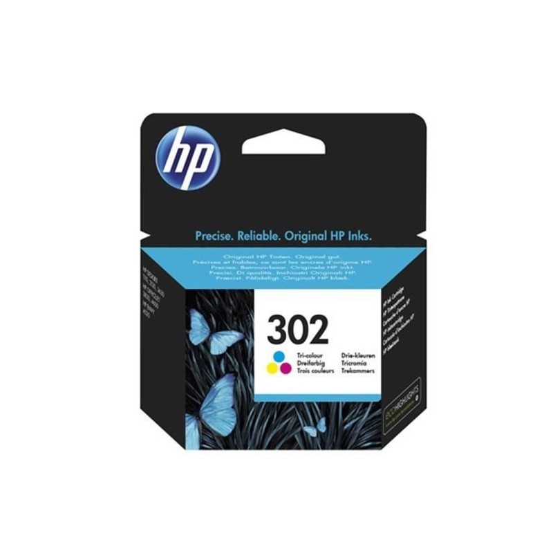 HP 302 Trois Couleurs Cartouche d'encre authentique (F6U65AE) pour DeskJet 2130, 3630 et OfficeJet 3830