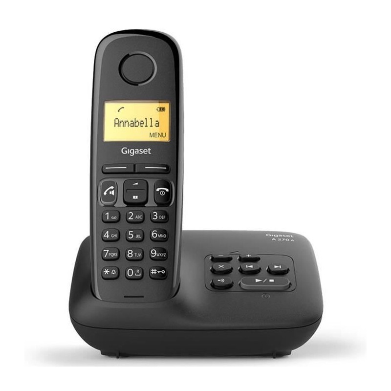 GIGASET A270 A Solo Noir Téléphone DECT avec répondeur avec