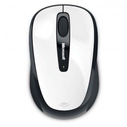 MICROSOFT Mobile Mouse 3500 Blanc Souris sans fil 2.4 GHz - récepteur USB - vue de dessus