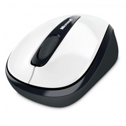 MICROSOFT Mobile Mouse 3500 Blanc Souris sans fil 2.4 GHz - récepteur USB - vue de trois quart