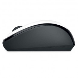 MICROSOFT Mobile Mouse 3500 Blanc Souris sans fil 2.4 GHz - récepteur USB - vue de profil