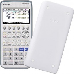 CASIO GRAPH90+E Calculatrice Graphique Mode Examen - Menu PYTHON - écran LCD 8 lignes - vue protection