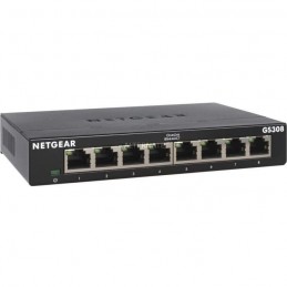 NETGEAR GS308-300PES Switch Réseau Ethernet 8 ports Gigabit (10-100-1000) - Métal Noir