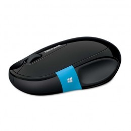 MICROSOFT Sculpt Comfort Mouse Noir Souris optique sans fil - 6 boutons - vue de profil trois quart