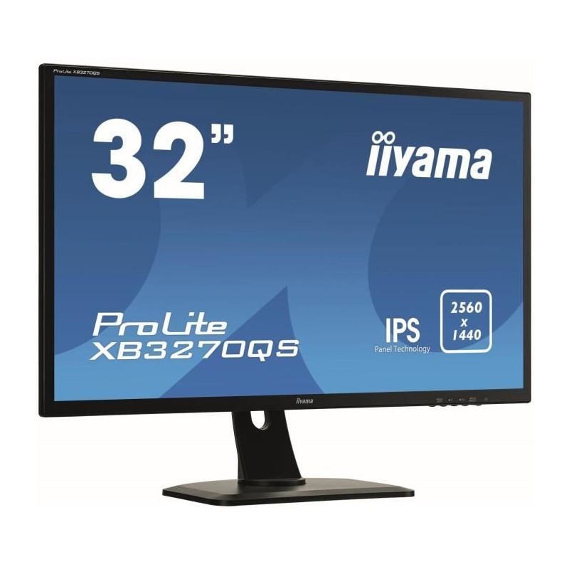 IIYAMA ProLite XB3270QS-B1Ecran PC 32" WQHD - Dalle IPS - 4ms - DisplayPort / HDMI / DVI