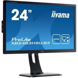 IIYAMA ProLite XB2483HSU-B3 Ecran PC 24" FHD - Dalle A-MVA - 4ms - 75Hz - VGA/DisplayPort/HDMI