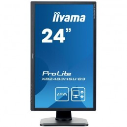 IIYAMA ProLite XB2483HSU-B3 Ecran PC 24" FHD - Dalle A-MVA - 4ms - 75Hz - VGA/DisplayPort/HDMI - vue mode portrait