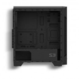 ZALMAN S3 Noir Boitier PC Moyen tour Format ATX (S3BK) - vue lateral ouvert