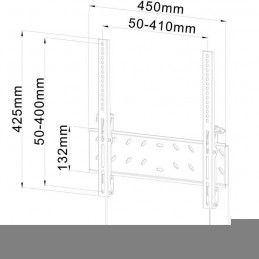 INOTEK PLB101M Support TV 23'' a 37'' Inclinable jusqu'à 15° - vue schéma