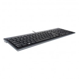 KENSINGTON K72357 Noir Clavier filaire ultra plat Advance Fit USB AZERTY - vue de trois quart