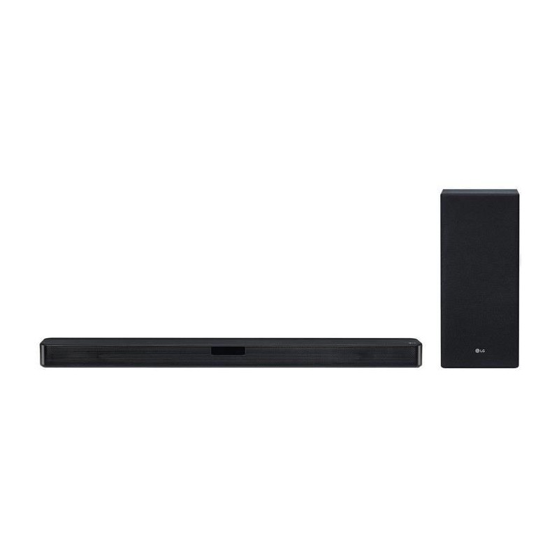 LG SL5Y Noir Barre de son 2.1 Bluetooth 400W - DTS Virtual X  - HDMI - Caisson de basses sans fil - vue de face