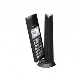 PANASONIC TGK220 Téléphone Sans Fil DECT design avec répondeur - Noir - vue de trois quart