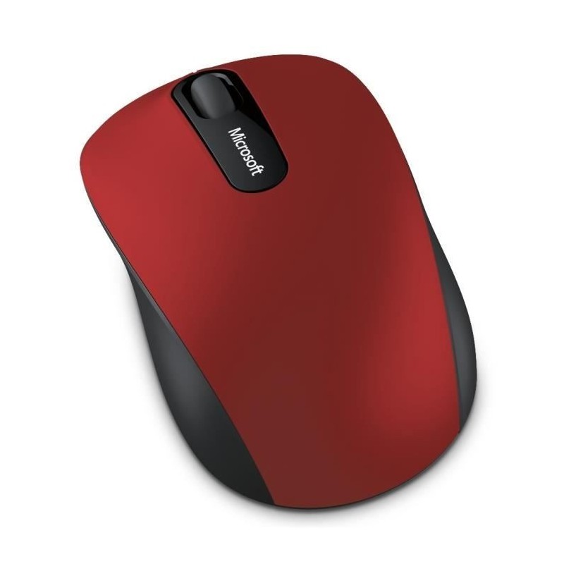 MICROSOFT Mobile Mouse 3600 Rouge Souris sans fil Bluetooth - vue de dessus