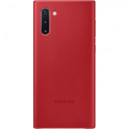 SAMSUNG Coque cuir Rouge pour Note10 - vue de dos en situation