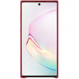 SAMSUNG Coque cuir Rouge pour Note10 - vue de face en situation