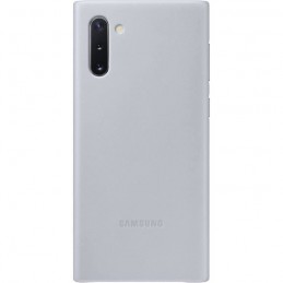 SAMSUNG Coque cuir Gris pour Note10 - vue de dos en situation