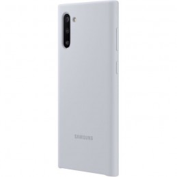 SAMSUNG Coque Silicone Silver pour Smartphone Samsung Note10 - vue de trois quart