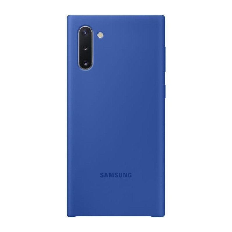 SAMSUNG Coque Silicone Bleu pour smartphone Samsung Note10 - vue de dos