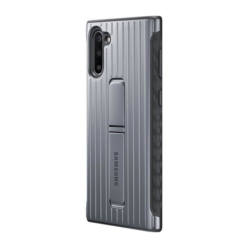 SAMSUNG Coque renforcée Silver pour Smartphone Samsung Note10 - vue de dos trois quart