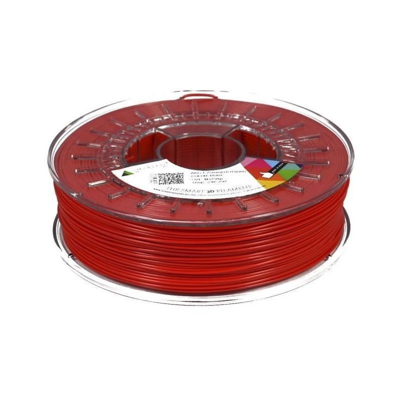 SMARTFIL Filament ABS Imprimante 3D - 1.75mm - Rouge - 750g