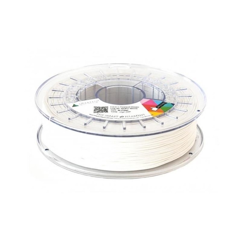 SMARTFIL Filament FLEX Imprimante 3D - 1.75mm - Blanc - 750g