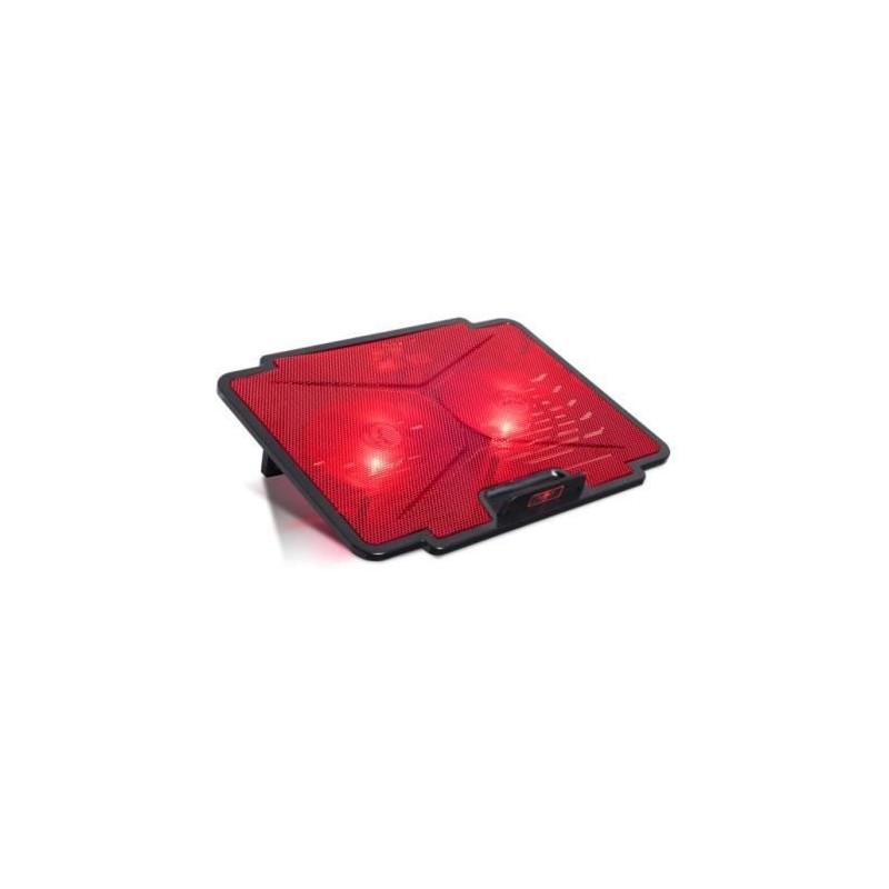SPIRIT OF GAMER AirBlade 100 Red Refroidisseur PC Portable 15.6" - Double ventilateurs LED - Noir / Rouge