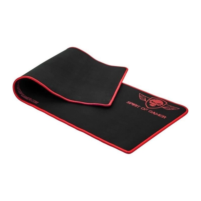 SPIRIT OF GAMER Tapis de souris Gaming XXL pour clavier et souris - 30 x 78 cm - Noir bordure Rouge Victory
