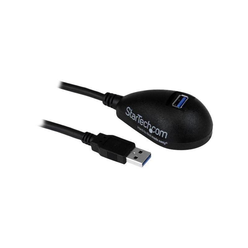 STARTECH Rallonge USB 3.0 A vers A de 1,5 m sur socle - M/F - Noir (USB3SEXT5DKB)