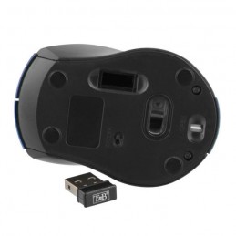 T'nB MM240BL Bleu Souris optique sans fil ultra mini récepteur USB 2.4 GHz - vue de dessous