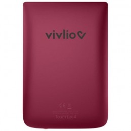 VIVLIO Touch Lux 4 LISEUSE NUMÉRIQUE 6" ROUGE + smart cover + pack d'ebooks OFFERT - vue arrière