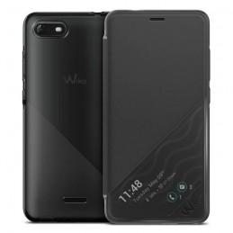 WIKO WiLINE Etui Smart Folio Gris mat pour Smartphone Wiko Harry 2 - vue de dessus et dos