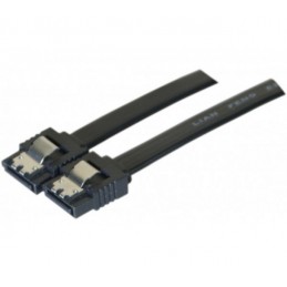 Cable SATA 6 GB/s slim sécurisé noir - 20 cm
