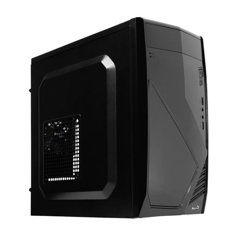 AEROCOOL CS-102 Noir Boitier PC Mini tour - Format Micro-ATX - vue de trois quart avant