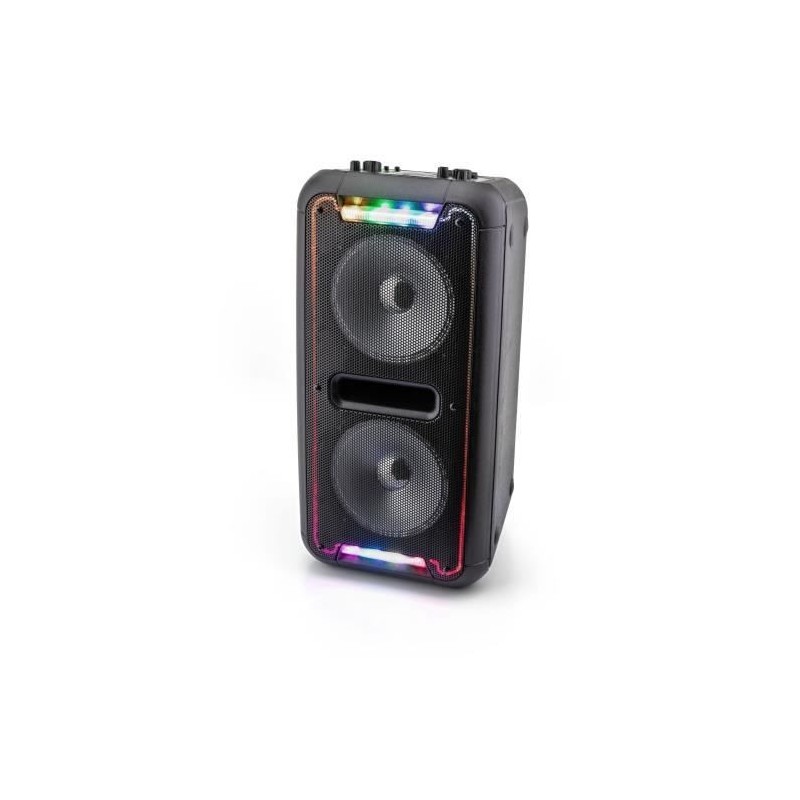 CALIBER HPA502BTL Enceinte portable Bluetooth - Lampes LED multicolores - Batterie intégrée - Option Karaoke Sing-Along - vertic