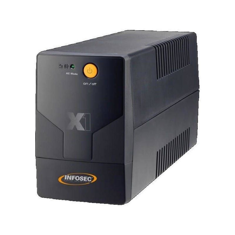 INFOSEC X1 EX 1000 Onduleur 1000VA - 2 prises FR avec Quadrimedia