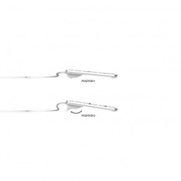 MOBILITY LAB Design Touch Blanc Clavier filaire USB AZERTY pour Mac (ML300368) - vue de profil