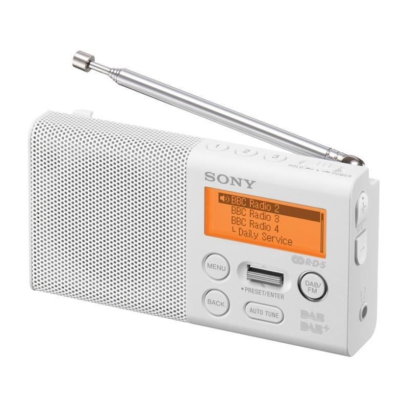SONY XDRP1DBPW Radio numérique rechargeable DAB/DAB +/ FM VISUAL2DIN 6inch BT Non-CarPlay