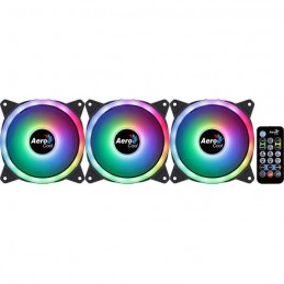 AEROCOOL Duo 12 Pro A-RGB Ventilateur boitier PC 120mm - Pack de 3 - vue ON