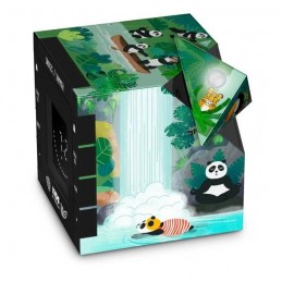 BIGBEN R70PPANDA Réveil KIDS - Décor Panda - Cube Projecteur - vue de trois quart