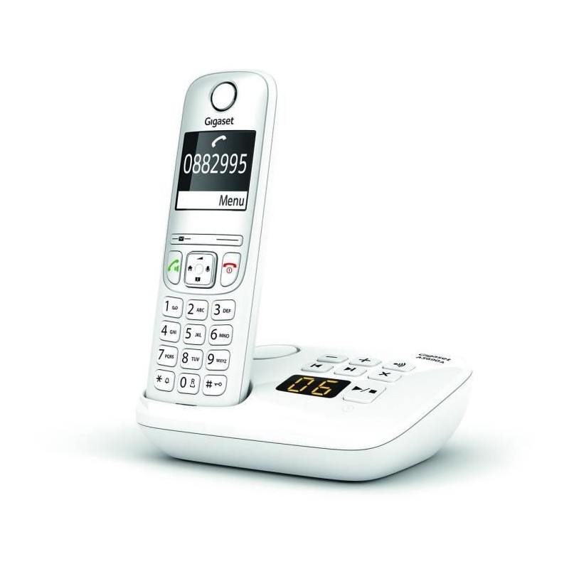 GIGASET AS690A Blanc Téléphone Fixe sans fil avec répondeur