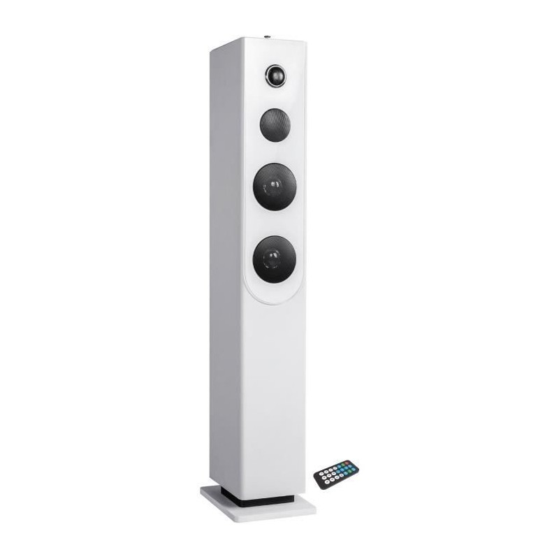 INOVALLEY HP33-CD Blanc Tour de son 100W - Bluetooth - Lecteur CD