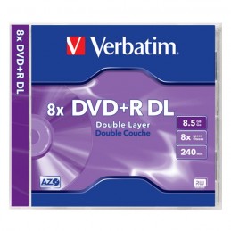 DVD-R DL 8,5GB / 215MIN VERBATIM ÉCRITURE 4X MATT SILVER - vue emballage
