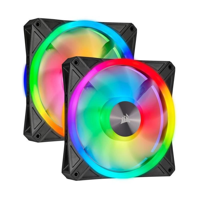 CORSAIR QL140 RGB Pack de 2 Ventilateurs 140mm - Fan Kit RGB + Lighting Node Core (CO-9050100-WW)