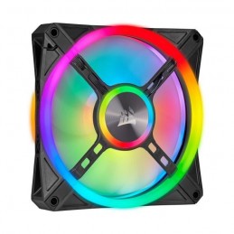 CORSAIR QL120 RGB Pack 3 Ventilateurs 120 mm - Fan Kit RGB + Lighting Node CORE (CO-9050098-WW) - vue de trois quart