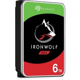 SEAGATE NAS Iron Wolf 6To HDD 3.5'' 5400rpm SATA3 6Gbs 256Mo Cache (ST6000VN001) - vue de trois quart gauche