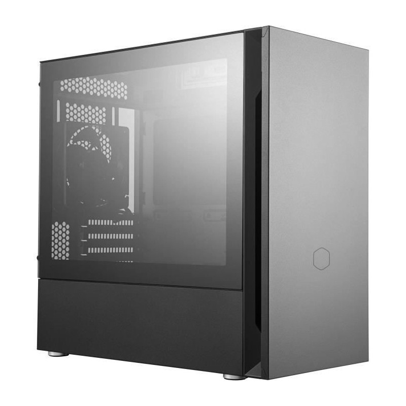 COOLER MASTER Silencio S400 Noir Boitier PC Mini tour Format Micro-ATX (MCS-S400-KG5N-S00) - vue de trois quart